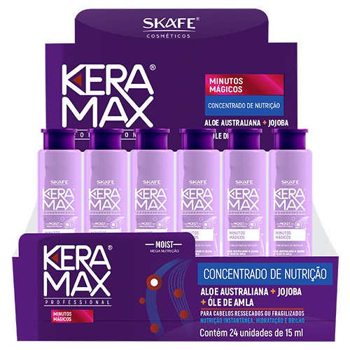 Kit Ampolla Megadosis Skafe Keramax Minutos Mágicos nutrición 24x15ml