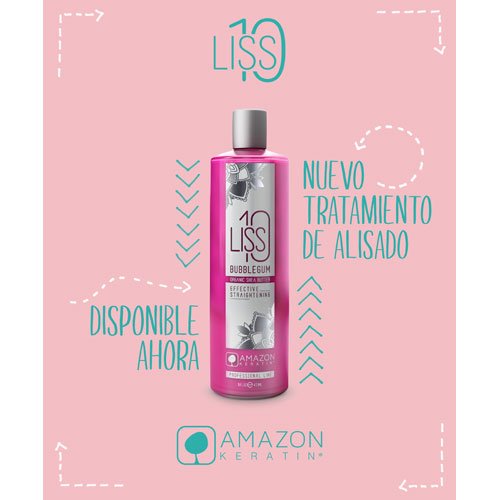 Alisado brasileño Amazon Keratin Liss 10 BubbleGum 946ml