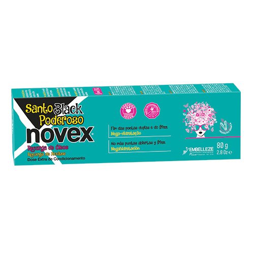 Carga de Hidratación Novex Santo Black Poderoso vegan 80g