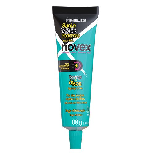 Carga de Hidratación Novex Santo Black Poderoso vegan 80g