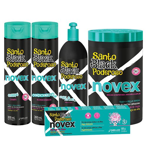 Pack Mantenimiento Novex Santo Black 5 productos