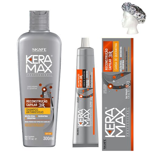 Pack Tratamiento Skafe Keramax Reconstrucción Carga de Keratina 3 productos