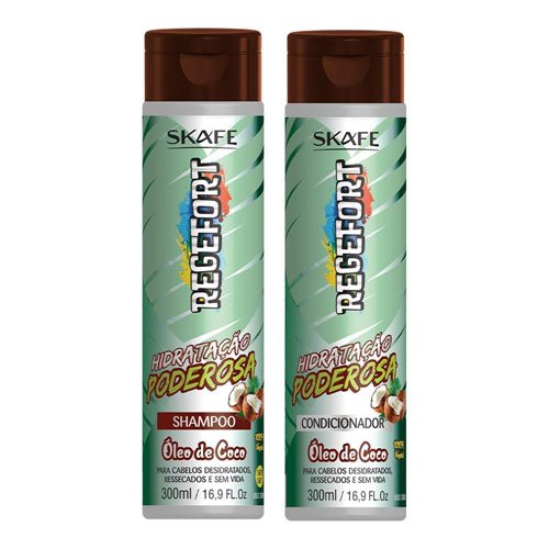 Kit Mantenimiento Skafe Regefort Hidratación Poderosa Coco 2x300ml