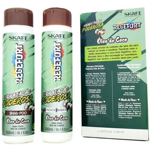 Kit Mantenimiento Skafe Regefort Hidratación Poderosa Coco 2x300ml