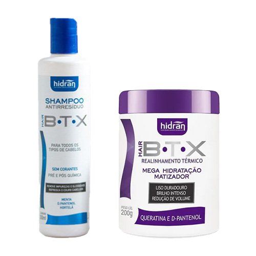 Kit Botox Hidran BTX Matizador Desmaya Cabello 2 productos