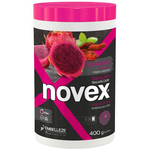 Mascarilla Novex SuperHairFood Pitaya y Goji Berry vegana 400g