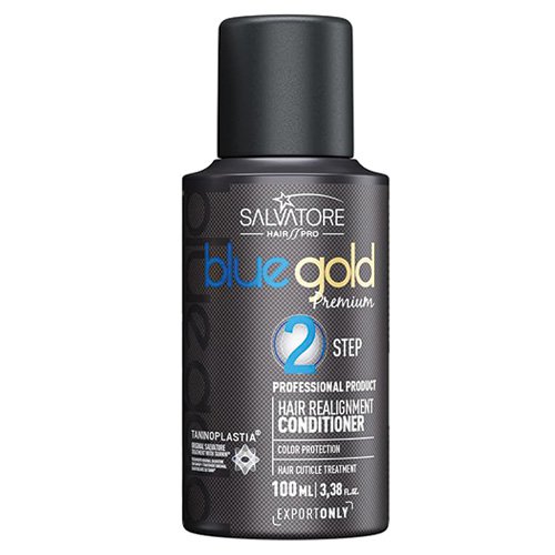 Alisado brasileño Salvatore Cosméticos Blue Gold Premium Taninoplastia 100ml