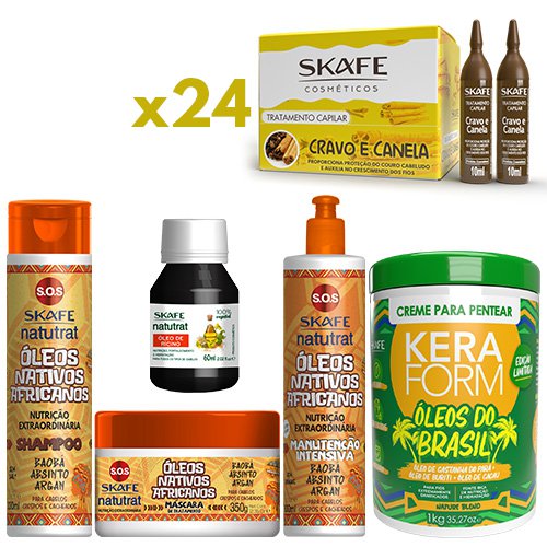 Maintenance pack Skafe Natutrat Afro Hair Native Oils 29 products