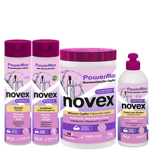 Pack mantenimiento Novex PowerMax Ácido Hialurónico 4 productos