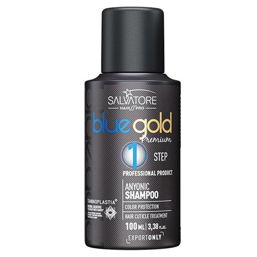 Champú anionizador Salvatore Cosméticos Blue Gold Premium Taninoplastia 100ml