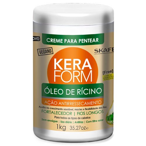 Crema de Peinar Skafe Keraform Aceite de Ricino vegana 1Kg