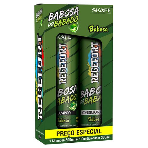 Kit Mantenimiento Skafe Regefort Babosa do Babado Aloe Vera 2x300ml