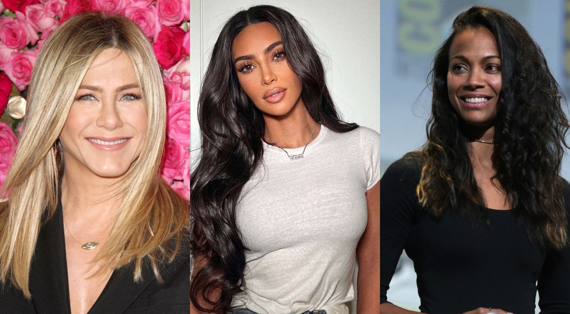 Jennifer Aniston Kim Kardashian Zoe Saldana