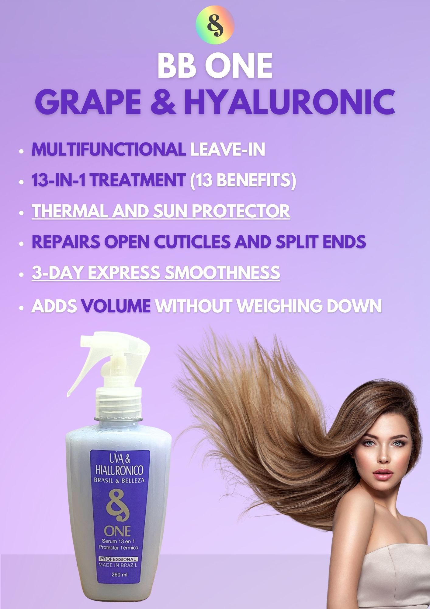 Serum B&B Grape and Hyaluronic ONE 13 in 1 260ml