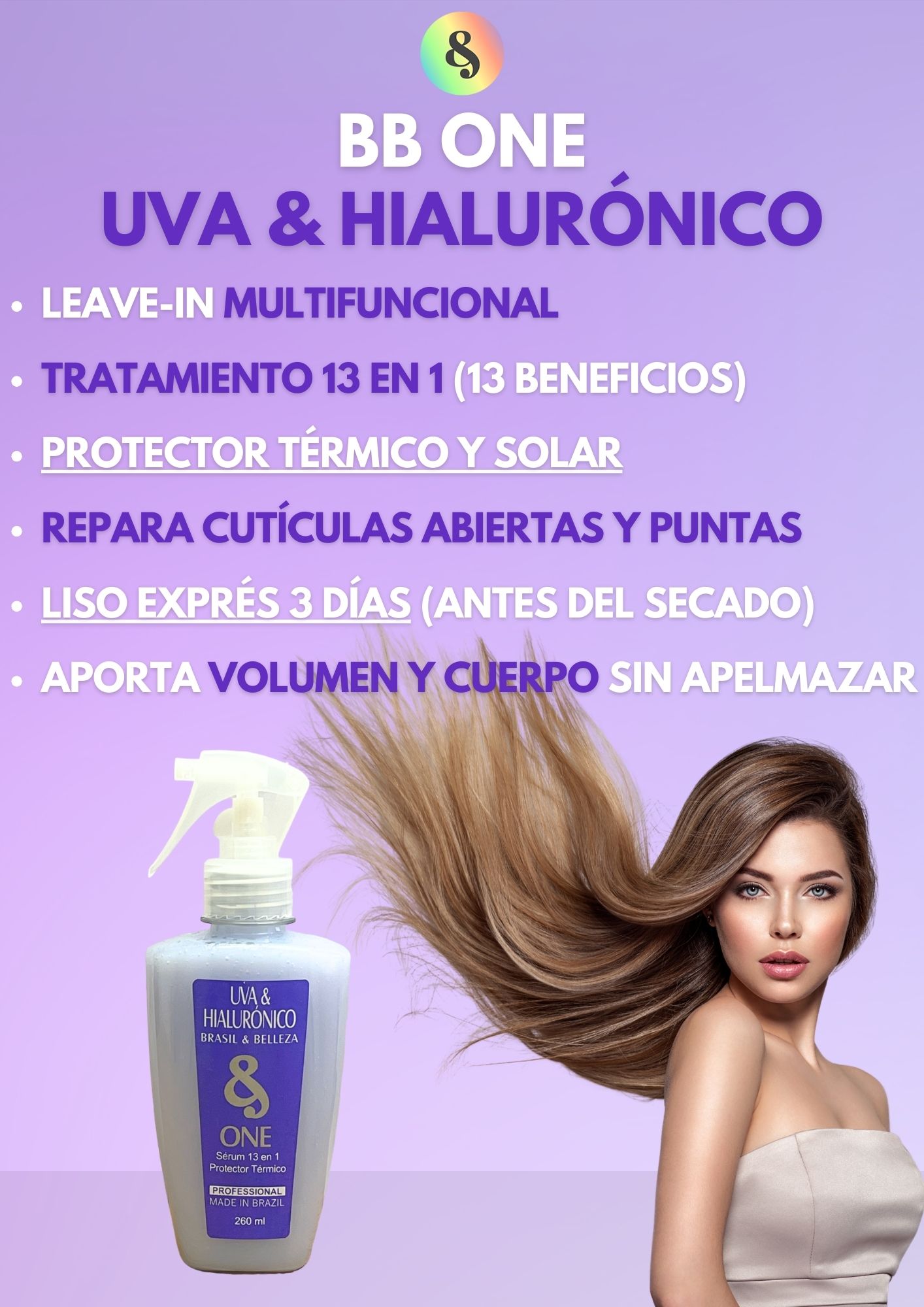 Serum B&B Uva y Hialurónico ONE 13 en 1 260ml