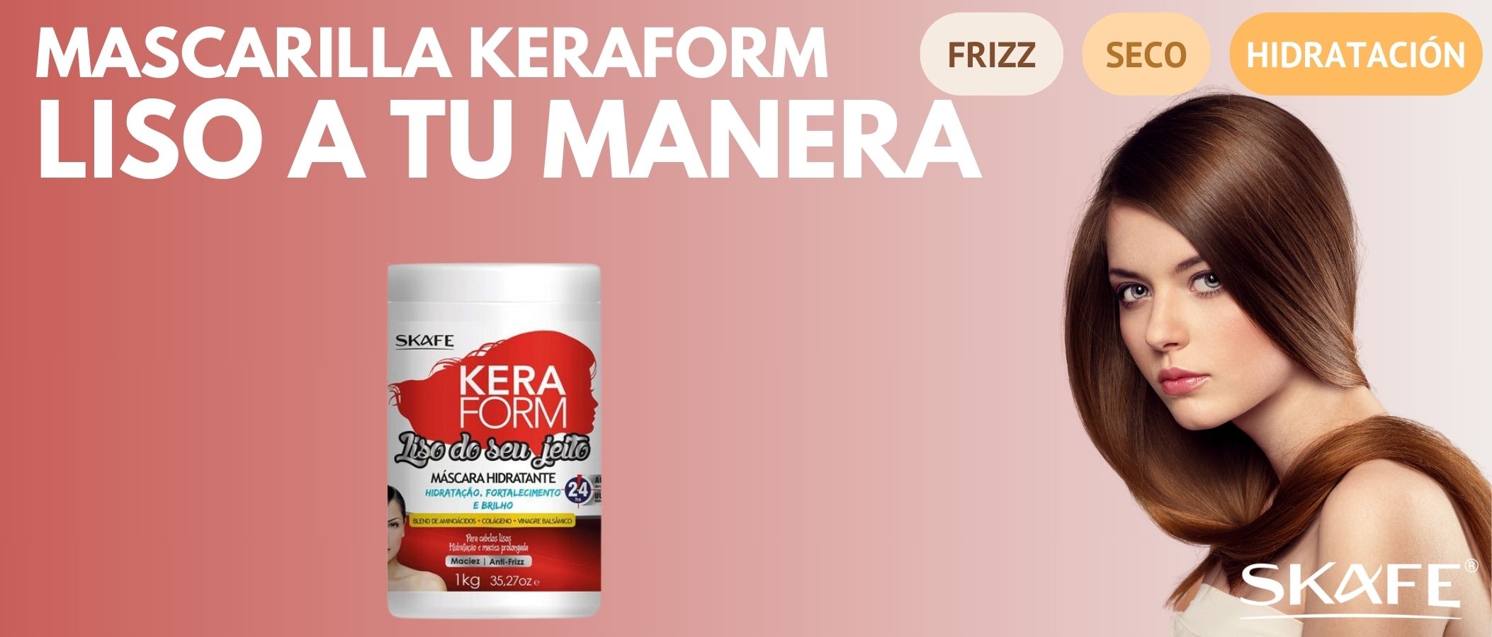 Mascarilla Profesional Skafe Keraform Liso a Tu Manera 1Kg