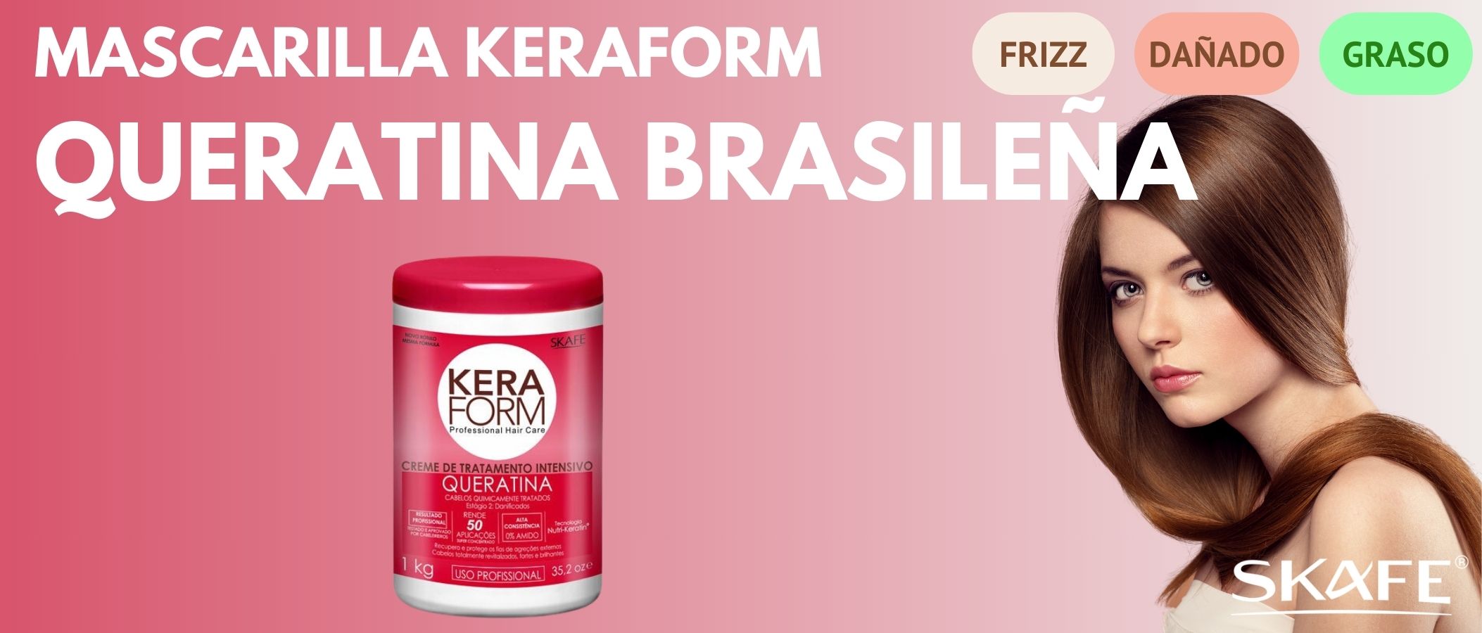 Mascarilla Profesional Skafe Keraform Queratina Brasileña 1Kg