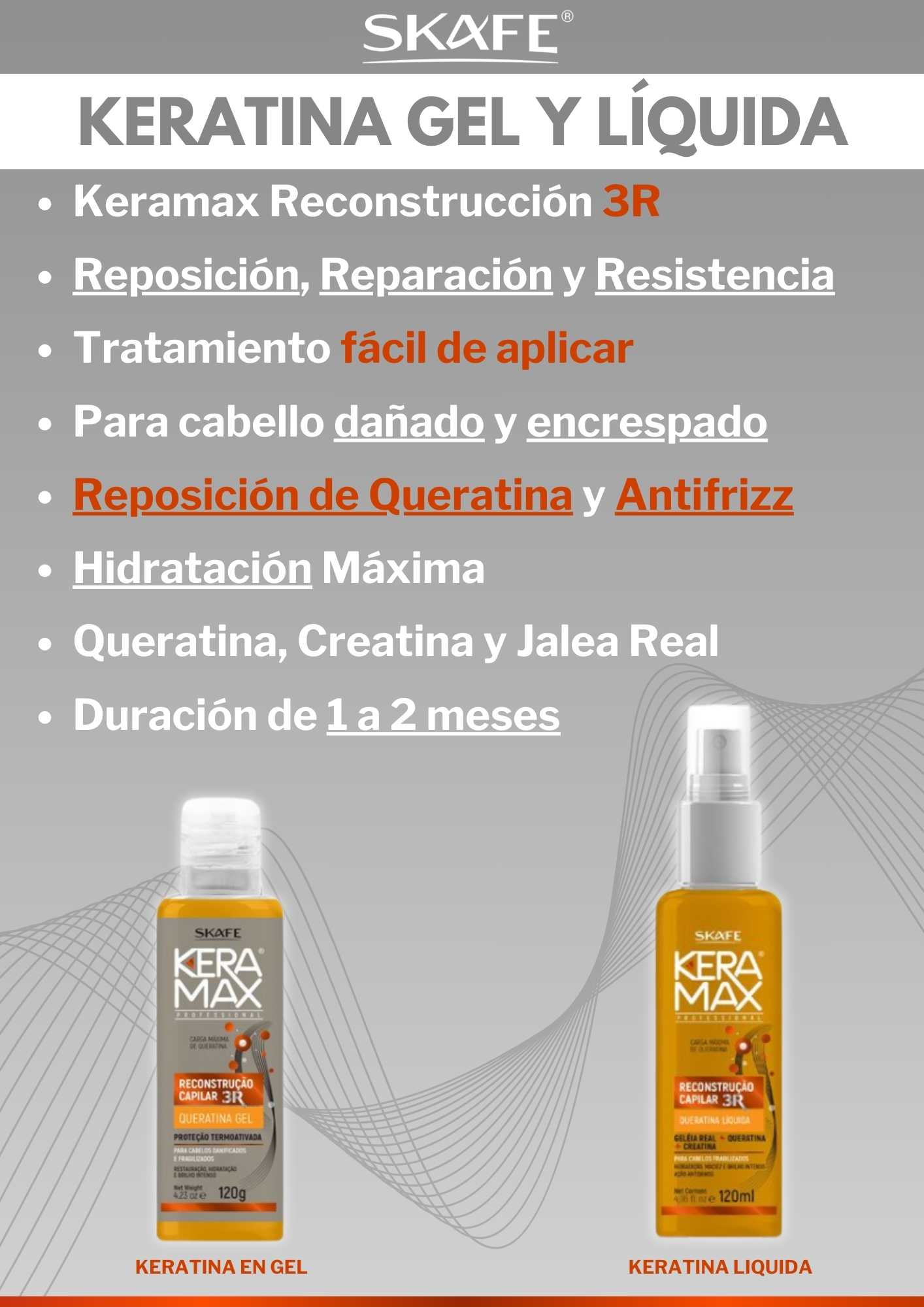 Queratina líquida Skafe Keramax Reconstrucción Max Keratin