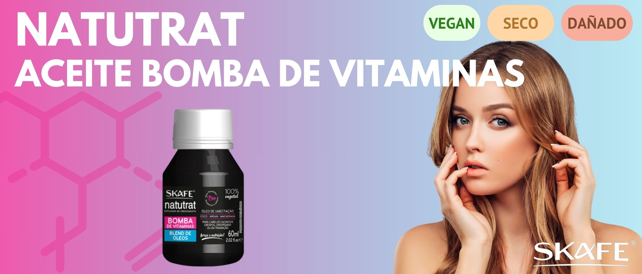 Aceite Capilar Skafe Natutrat Bomba de Vitaminas 100% vegano 60ml